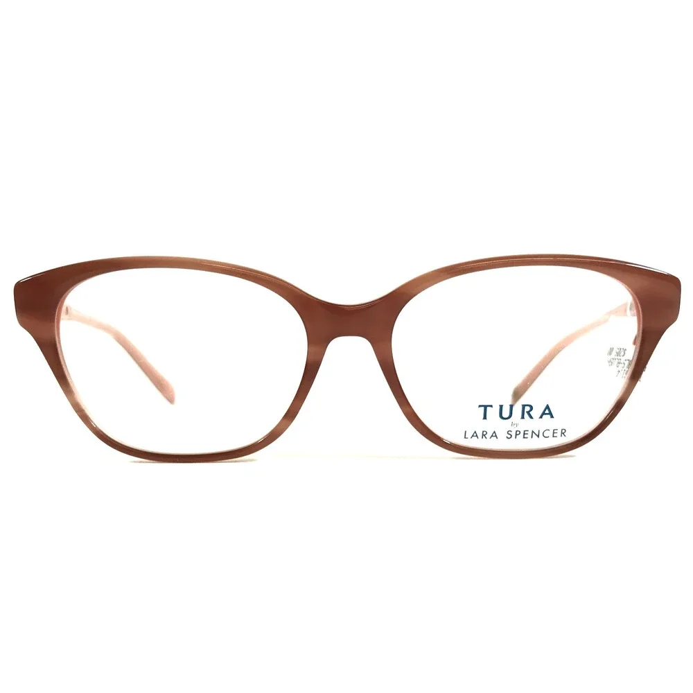 Tura by Lara Spencer Eyeglasses Frames LS114 BLS Blush Pink Brown Horn 53-16-135